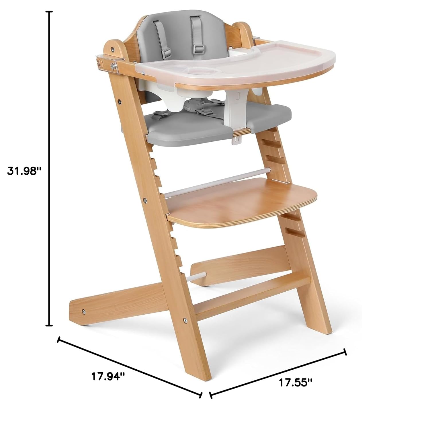 Tiny Sprouts Convertible Wooden High Chair