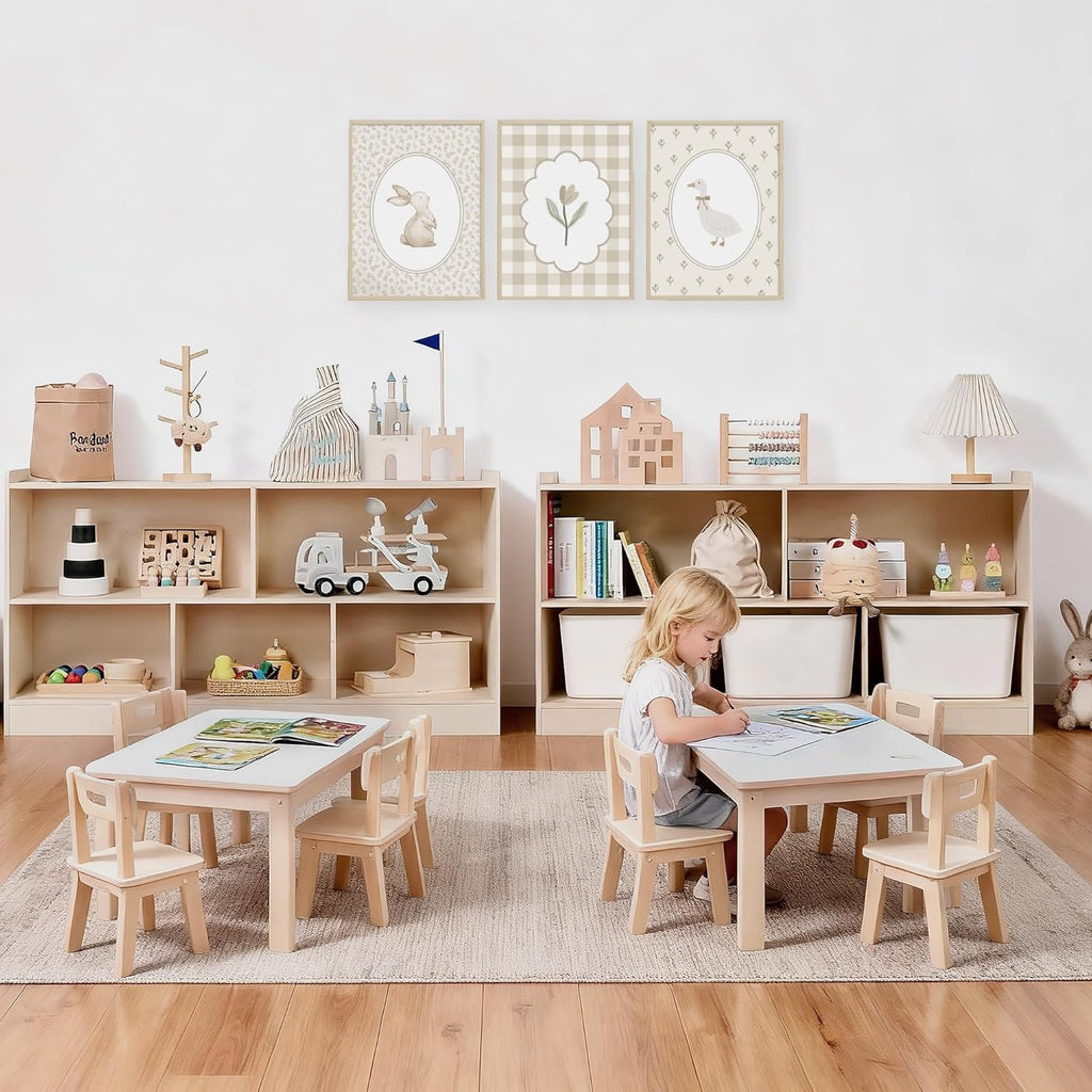 Tiny Sprouts Wooden Montessori Toy Shelf