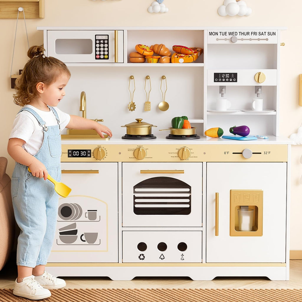 Tiny Sprouts Wooden Play Kitchen Set